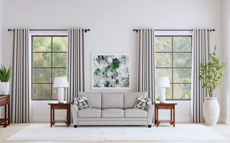 Tomkins - Boucle Upholstered Sofa - Light Gray by Coaster Fine Furniture | Bel Furniture