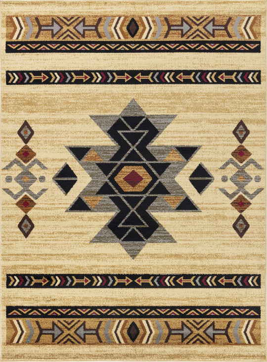 Tribes - GC_YLS4006 Southwest Area Rug Beige by Icona Home Decor | Bel Furniture