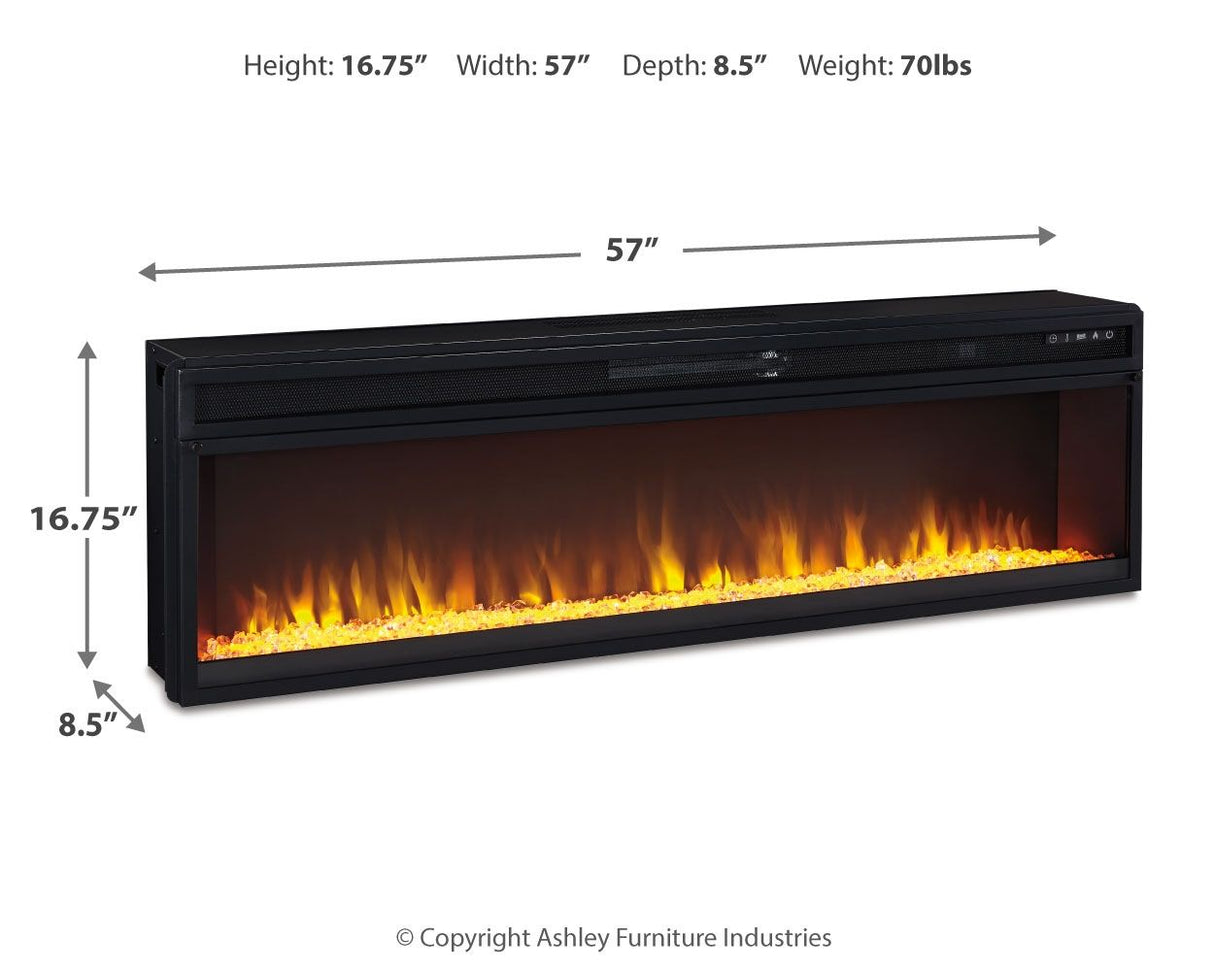 Entertainment Accessories - Black - Wide Fireplace Insert by Signature Design by Ashley® | Bel Furniture