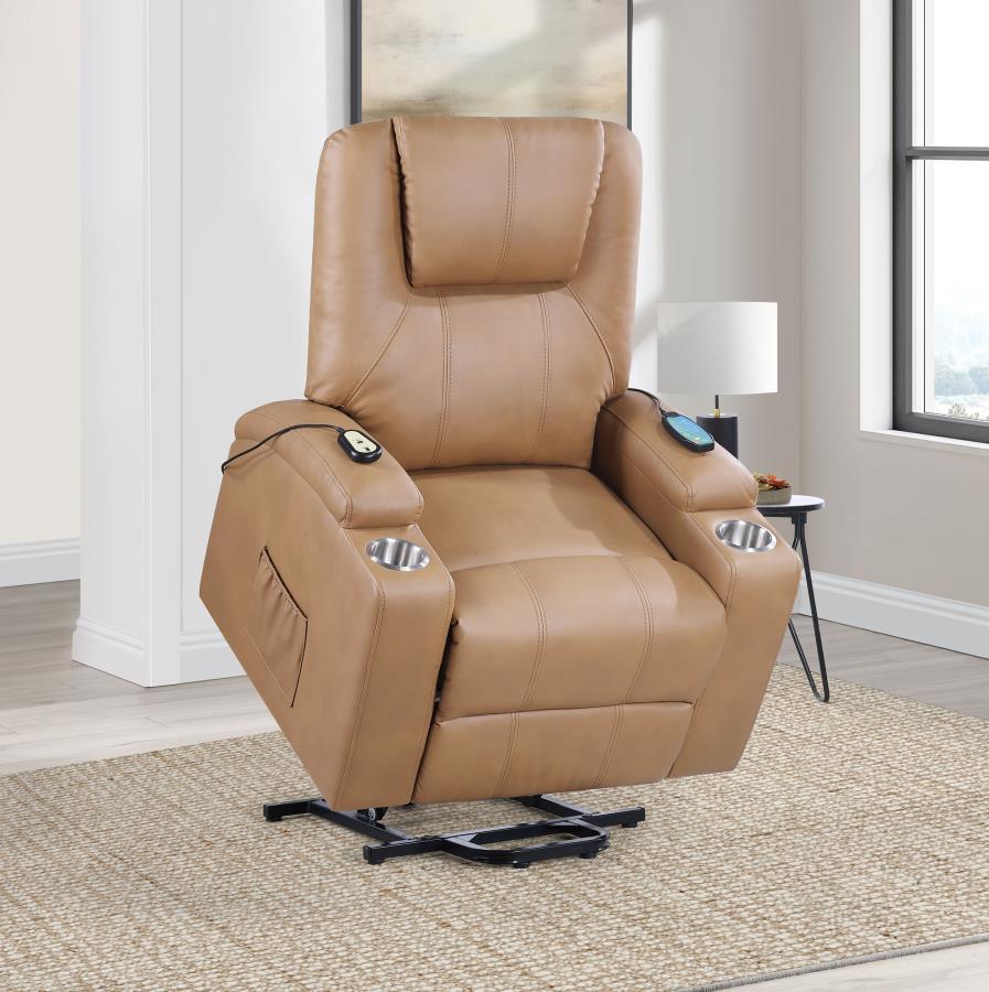 Armstrong - Upholstered Power Lift Massage Recliner by Coaster Fine Furniture | Bel Furniture