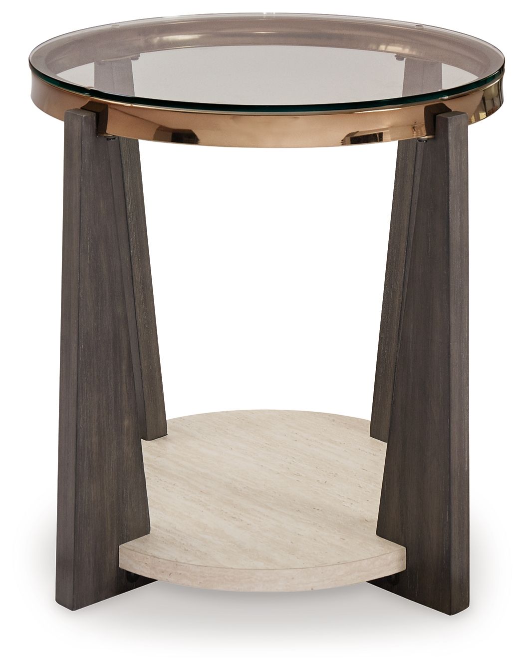 Frazwa - Multi - Round End Table by Signature Design by Ashley® | Bel Furniture