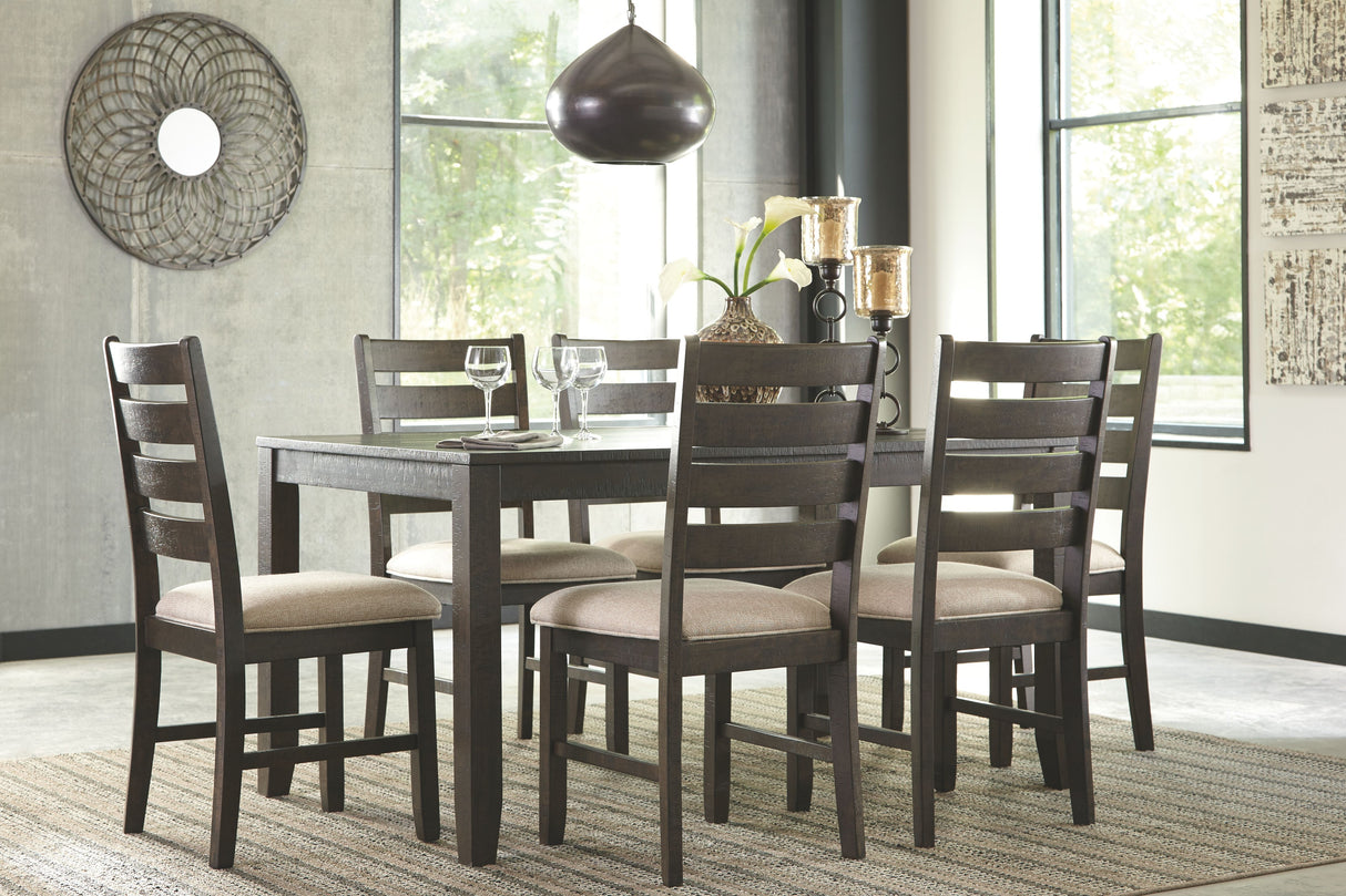 Rokane - Brown - Dining Room Table Set (Set of 7) by Signature Design by Ashley® | Bel Furniture