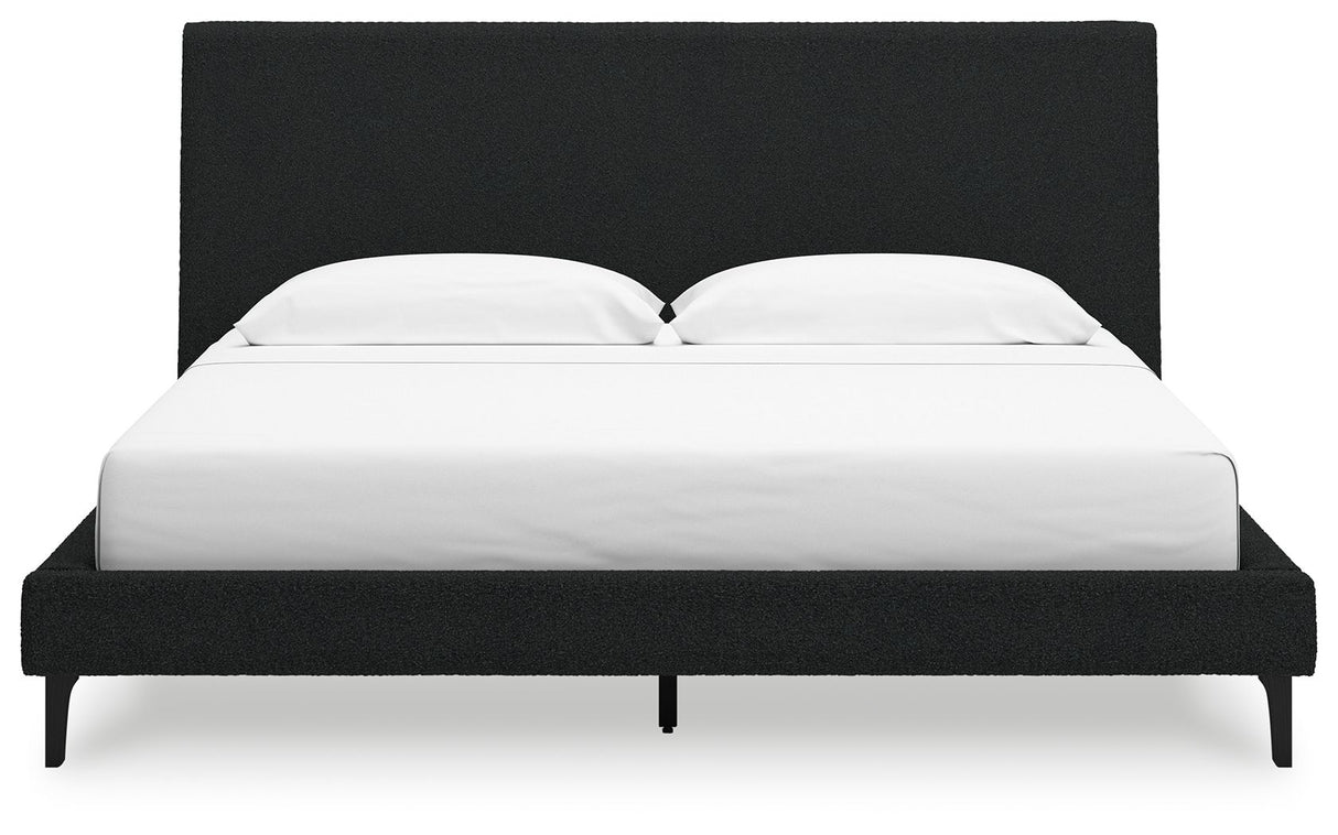 Cadmori - Upholstered Bed With Roll Slats