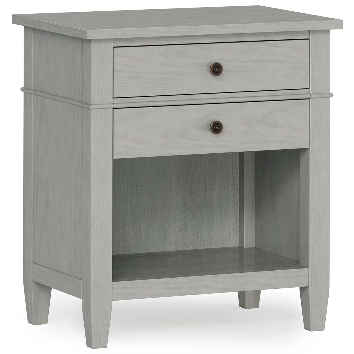 Carlton - Bedside Table, Handcrafted Gray by Simpli-Home | Bel Furniture