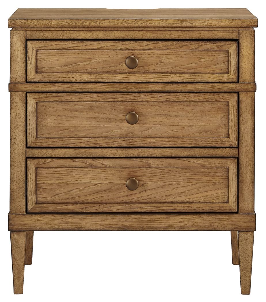 Sharlance - Brown - Three Drawer Night Stand by Signature Design by Ashley® | Bel Furniture