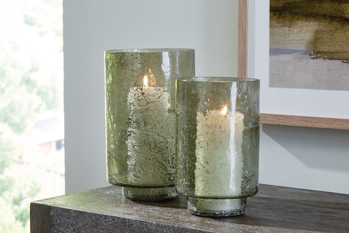 Clarkton - Green - Candle Holder Set (Set of 2) by Signature Design by Ashley® | Bel Furniture