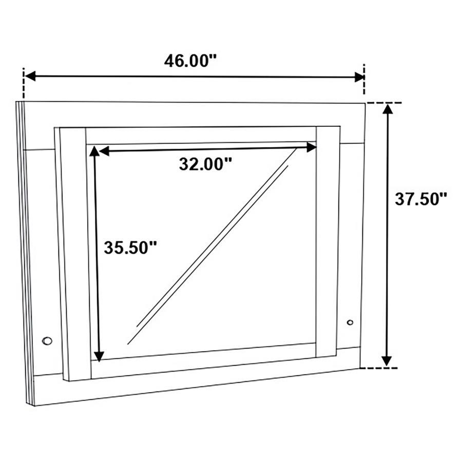 Felicity - Wood LED Dresser Mirror - White High Gloss by CoasterEssence | Bel Furniture