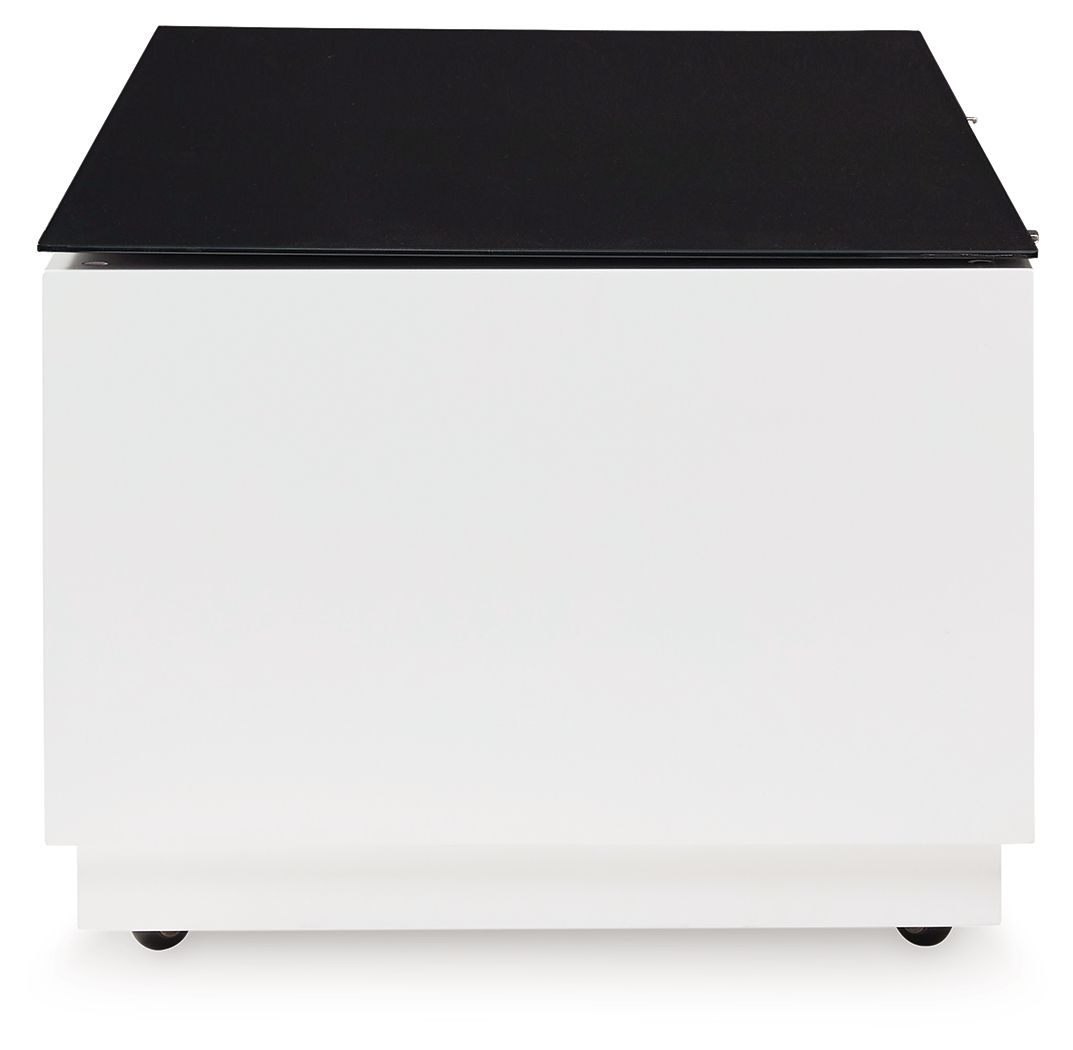 Gardoni - White / Black - Rectangular Cocktail Table by Signature Design by Ashley® | Bel Furniture