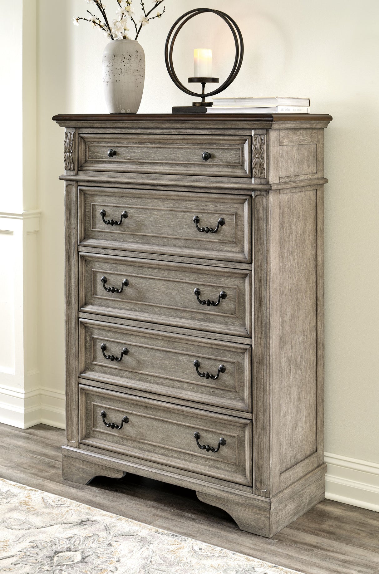 Lodenbay - Antique Gray - Five Drawer Chest by Signature Design by Ashley® | Bel Furniture