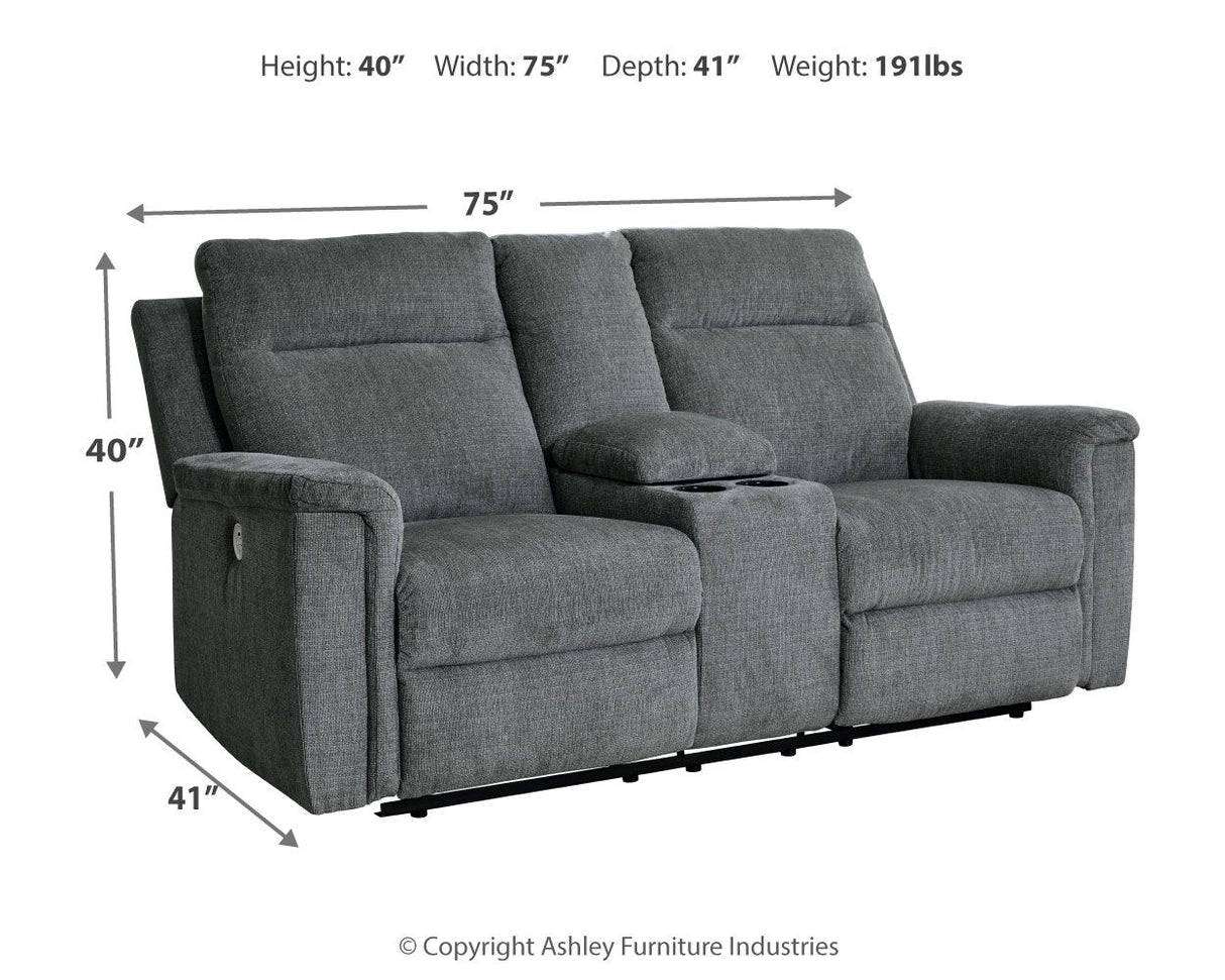 Barnsana - Dbl Power Reclining Loveseat With Console by Signature Design by Ashley® | Bel Furniture