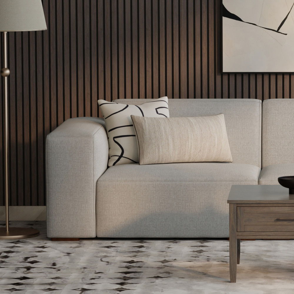 Rex - Left Arm Sofa Module - Gray by Simpli-Home | Bel Furniture