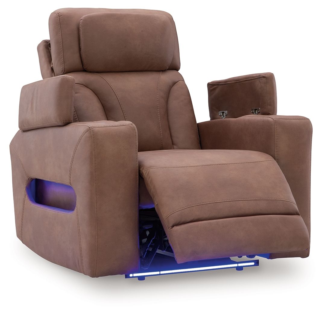 Clean-Slate - Caramel - Power Recliner / Adj Headrest by Signature Design by Ashley® | Bel Furniture