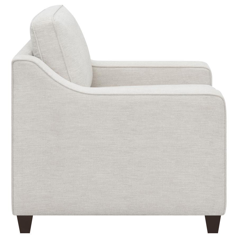 Christine - Upholstered Sloped Arm Accent Chair - Beige by CoasterElevations | Bel Furniture