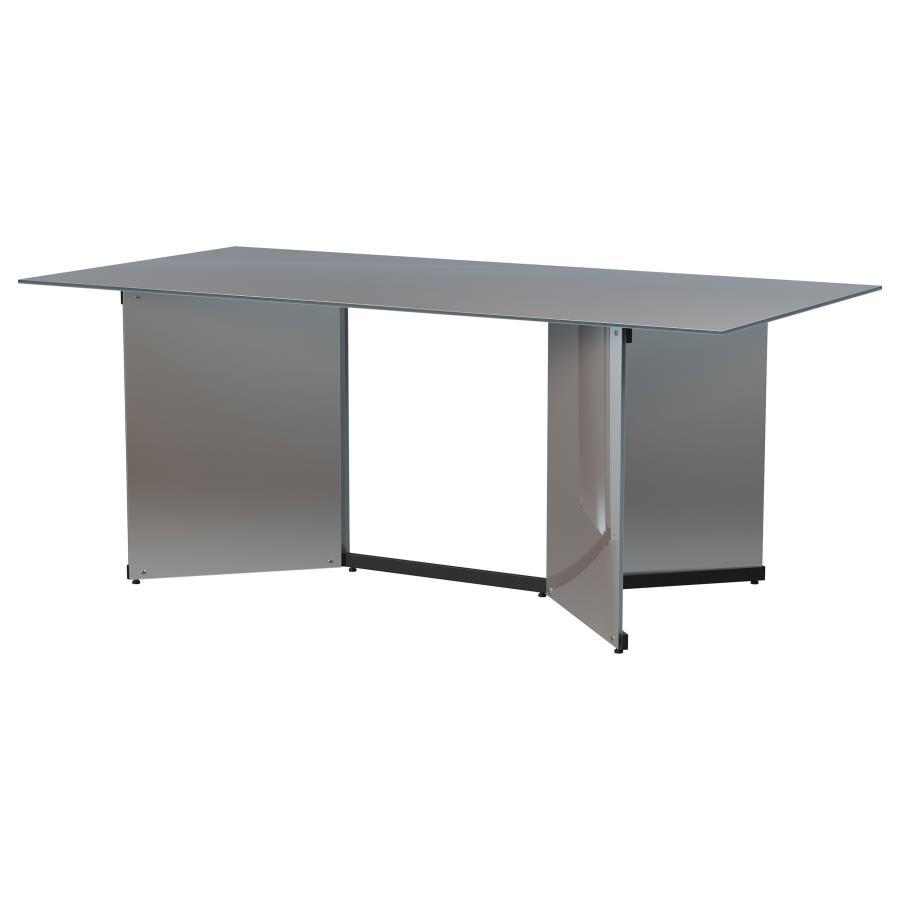 Emery - Rectangular Mirrored Dining Table - Silver by Coaster Fine Furniture | Bel Furniture