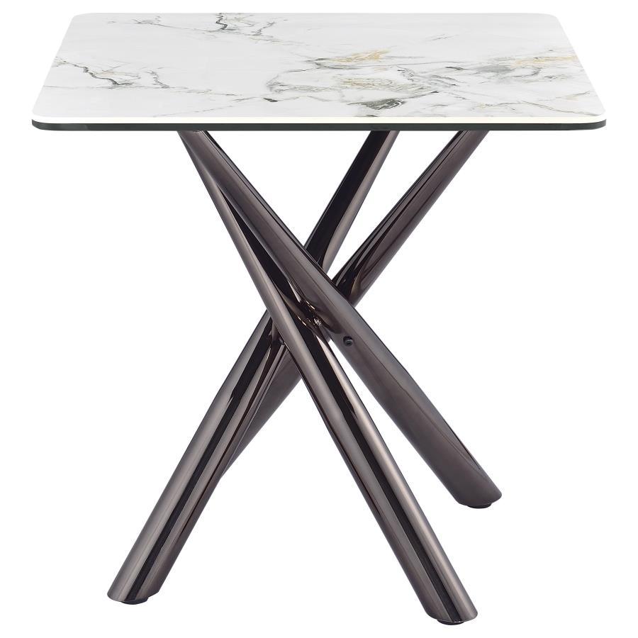 Carvell - Square Sintered Stone Table by Coaster Fine Furniture | Bel Furniture
