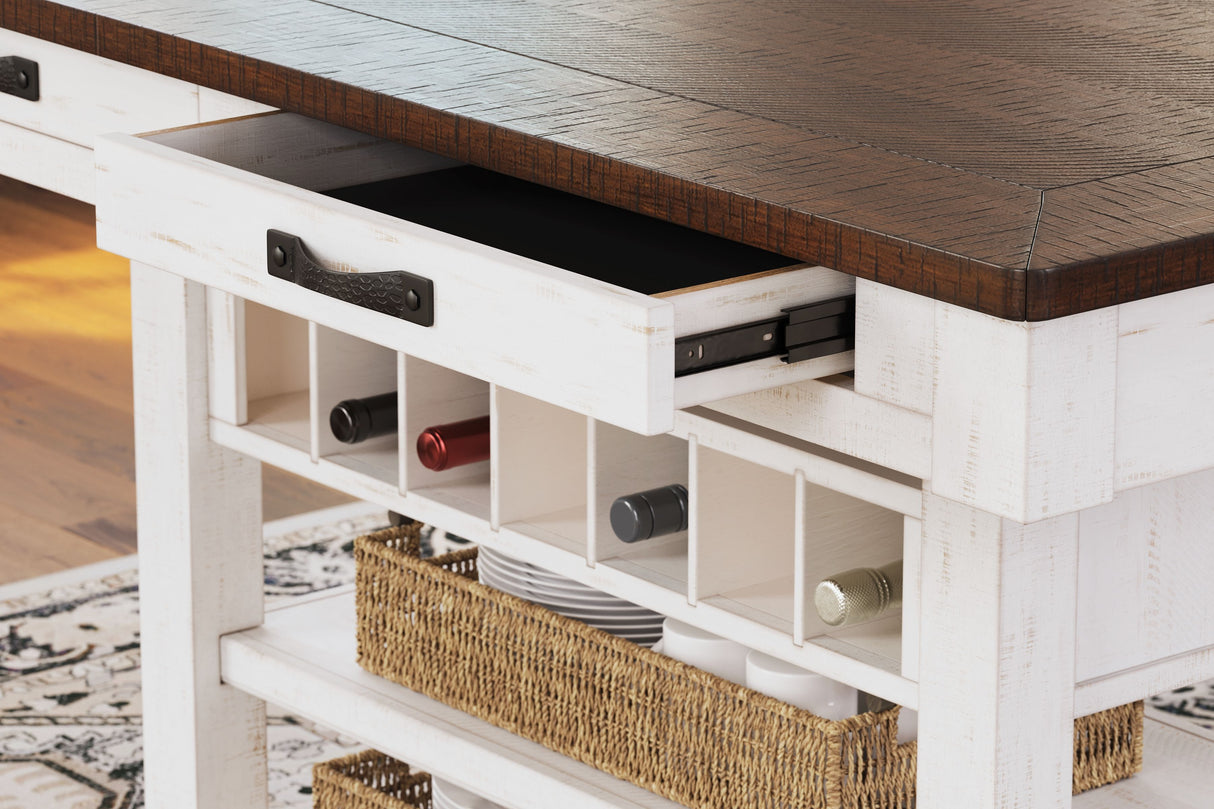Valebeck - Rect Dining Room Counter Table With Wine Rack by Signature Design by Ashley® | Bel Furniture