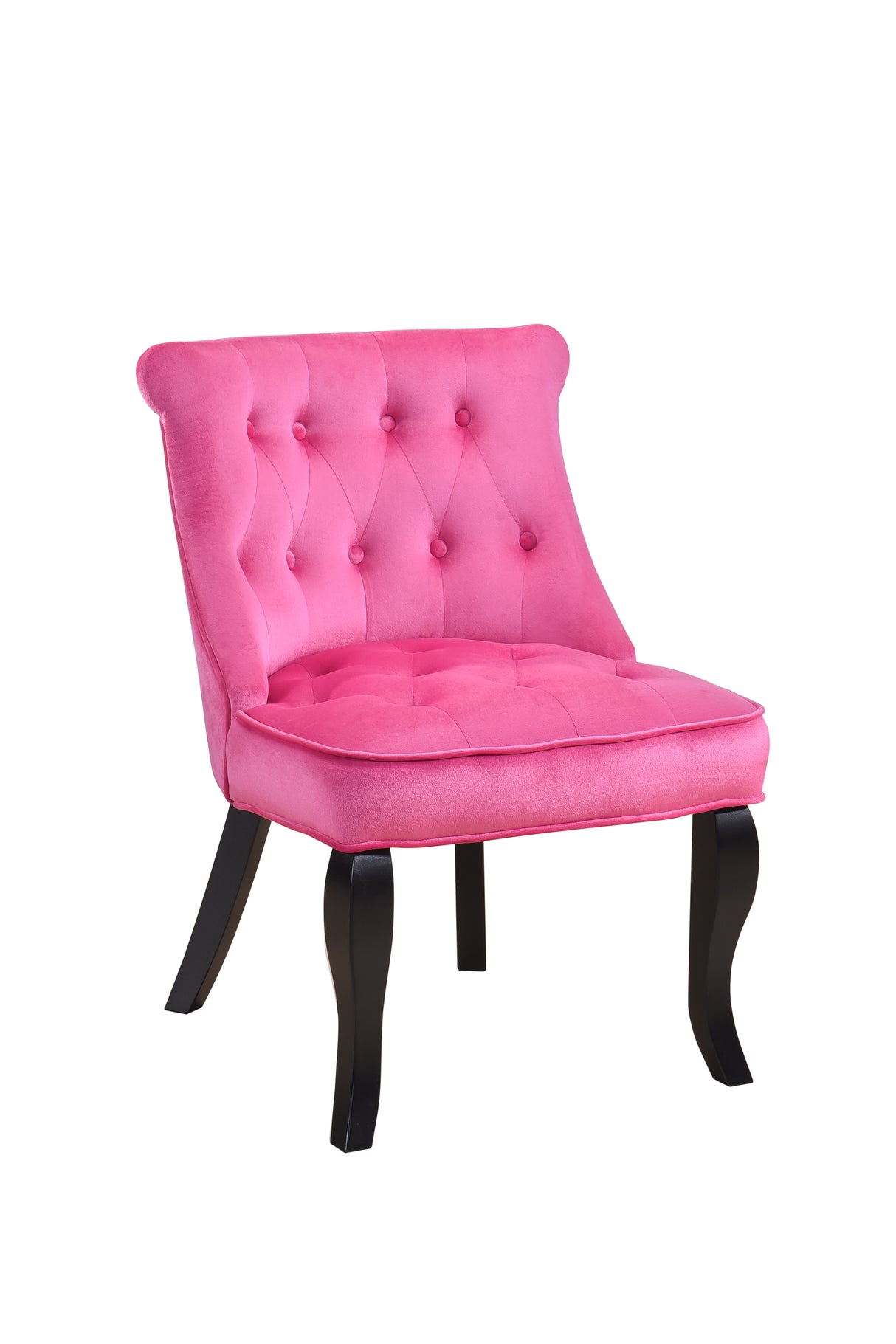 Velvet Tufted Accent Chair - Pink by Mollai Collections | Bel Furniture