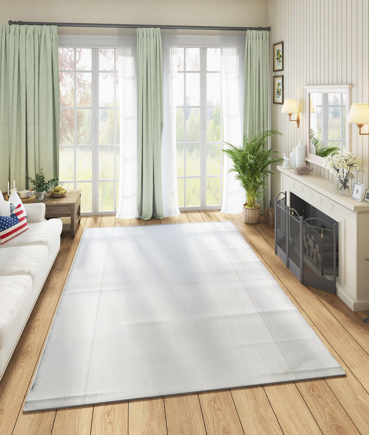 Amelia Area Rug 6' x 9' - Cream by BEL Furniture | Bel Furniture