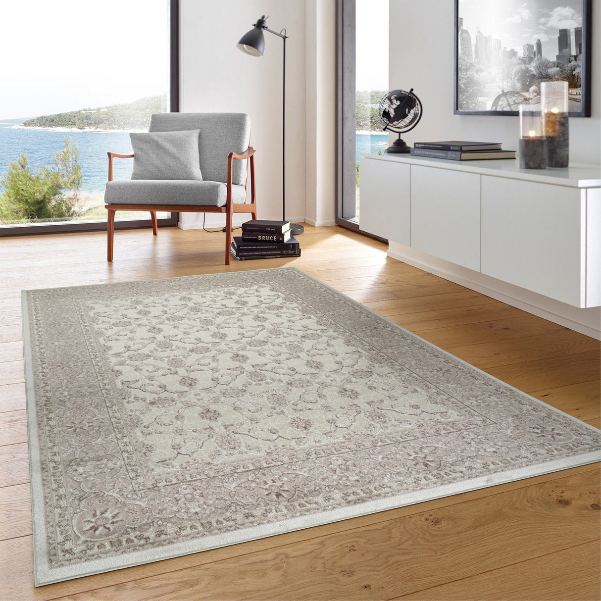 .Ava Beige Rug - 6' 6" x 9' 0"
