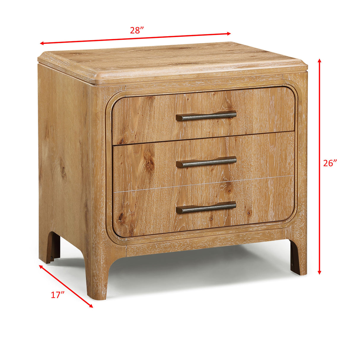 Westcott - Night Stand - Cerused Natural