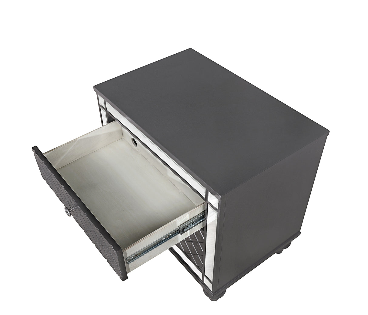 Refino - Nightstand - Dark Gunmetal