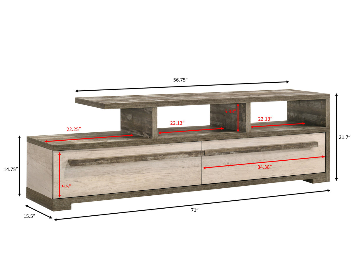 Patterson - TV Stand - Weathered White