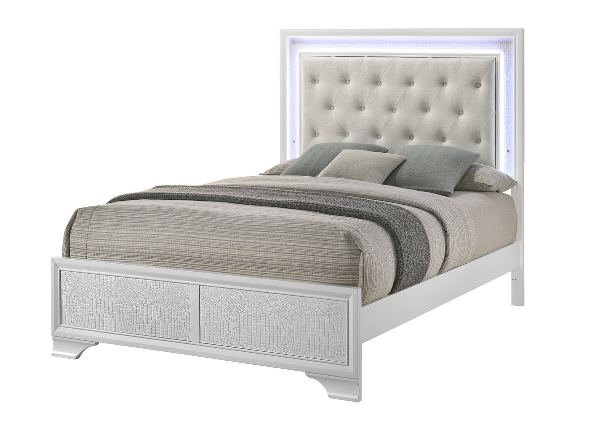 Lyssa Led Bed Frost/Oat