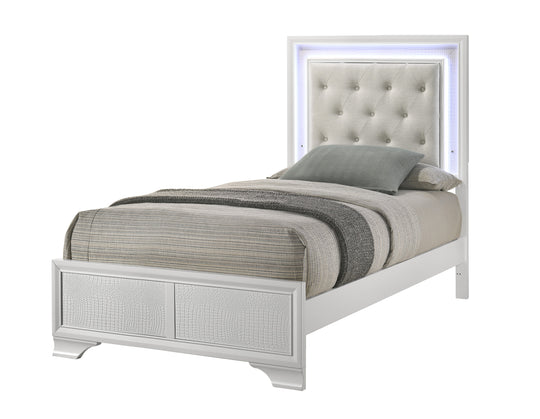 Lyssa Led Bed Frost/Oat