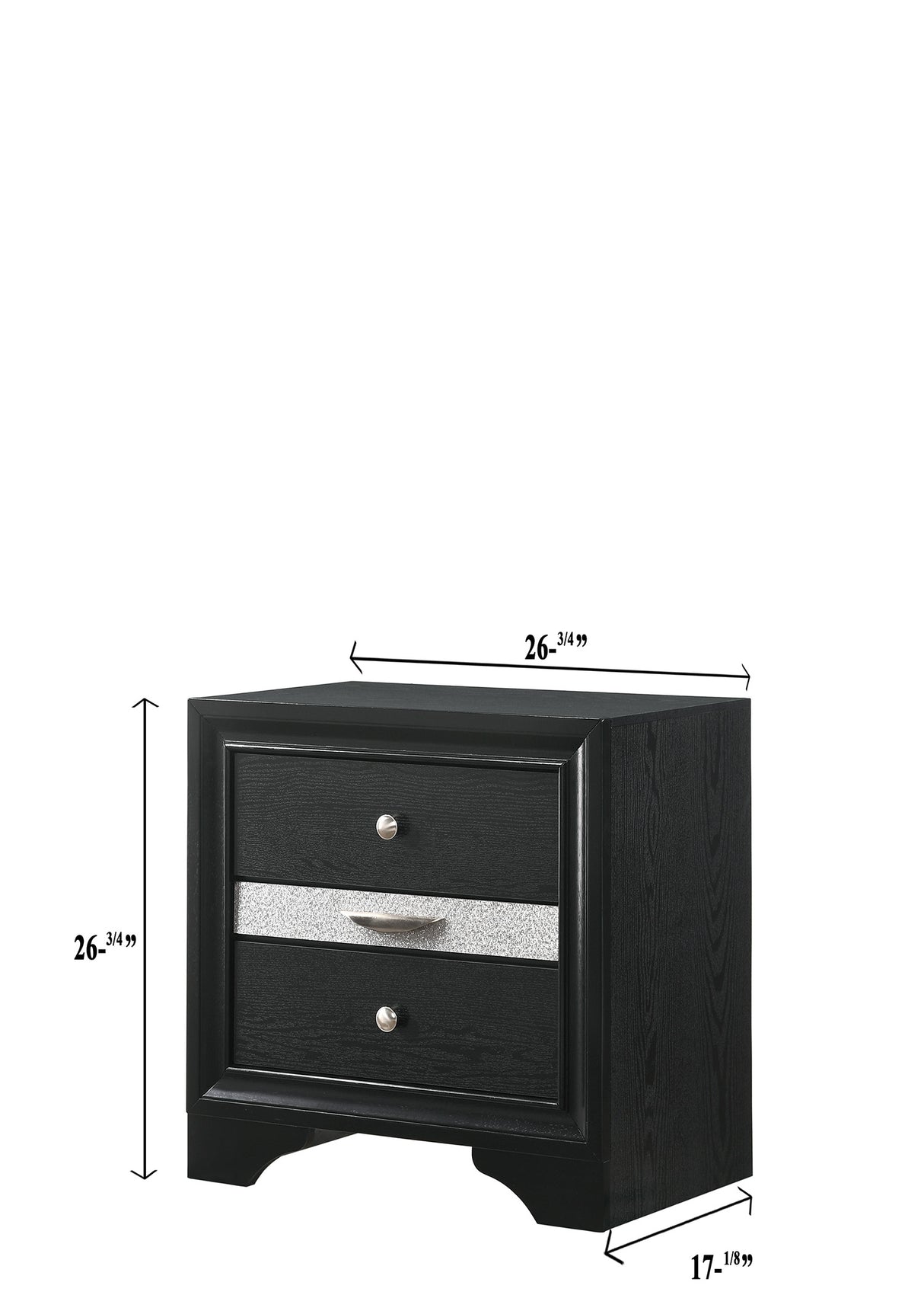 Regata Night Stand Black/Silver