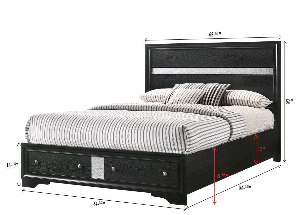 Regata Bed Black/Silver