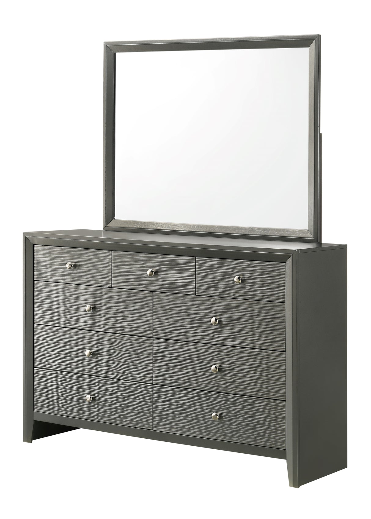 Denker Dresser Mirror Gun Metal