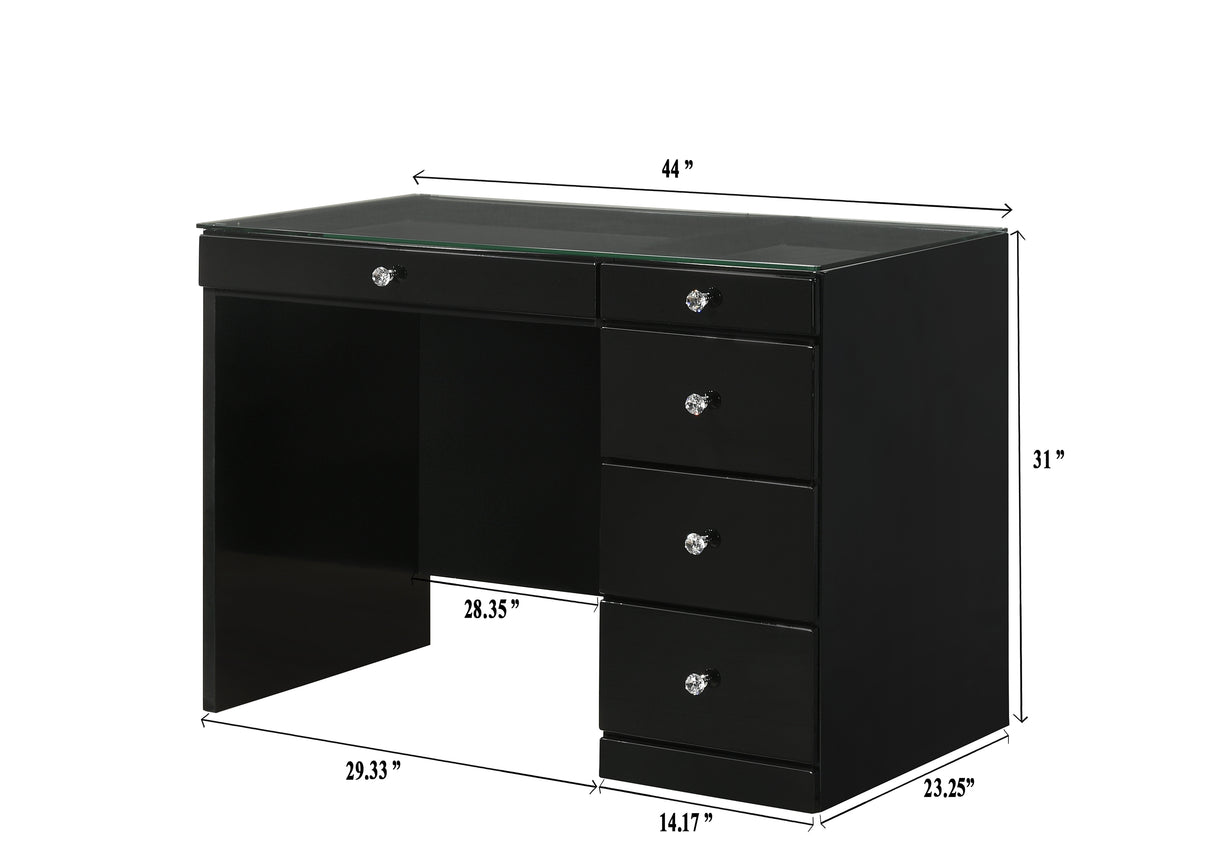 Morgan - Vanity Desk With Glass Top