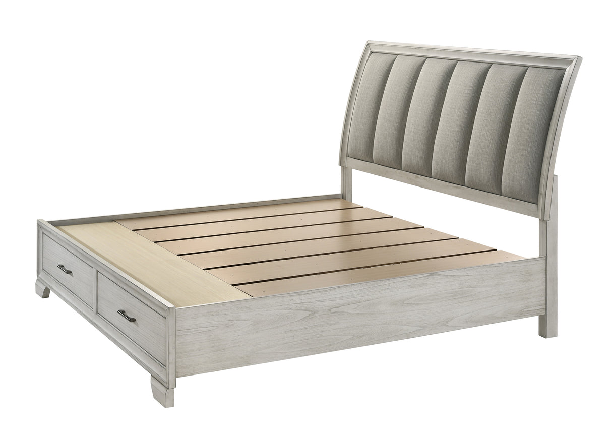 Jaymes Storage Bed White Mist