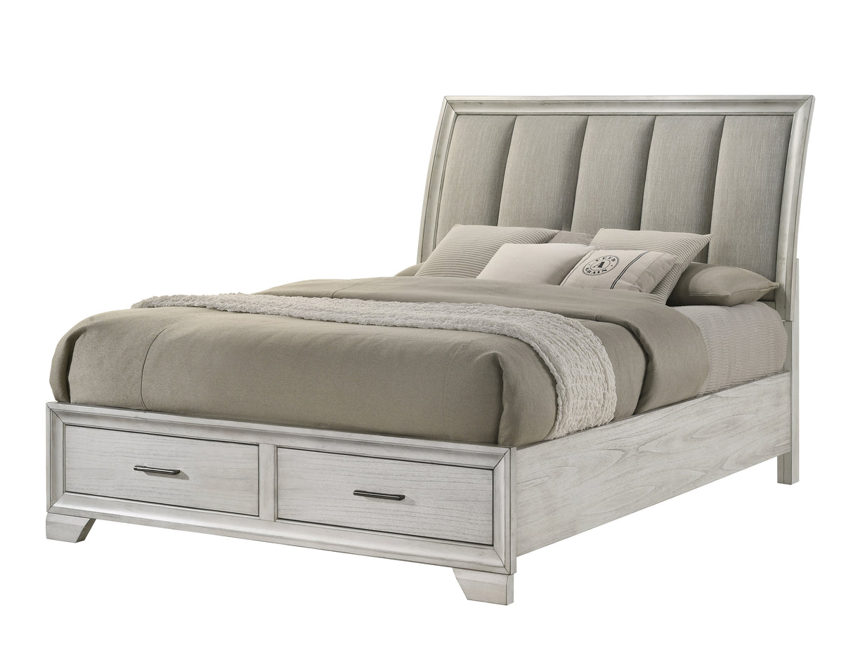 Jaymes Storage Bed White Mist