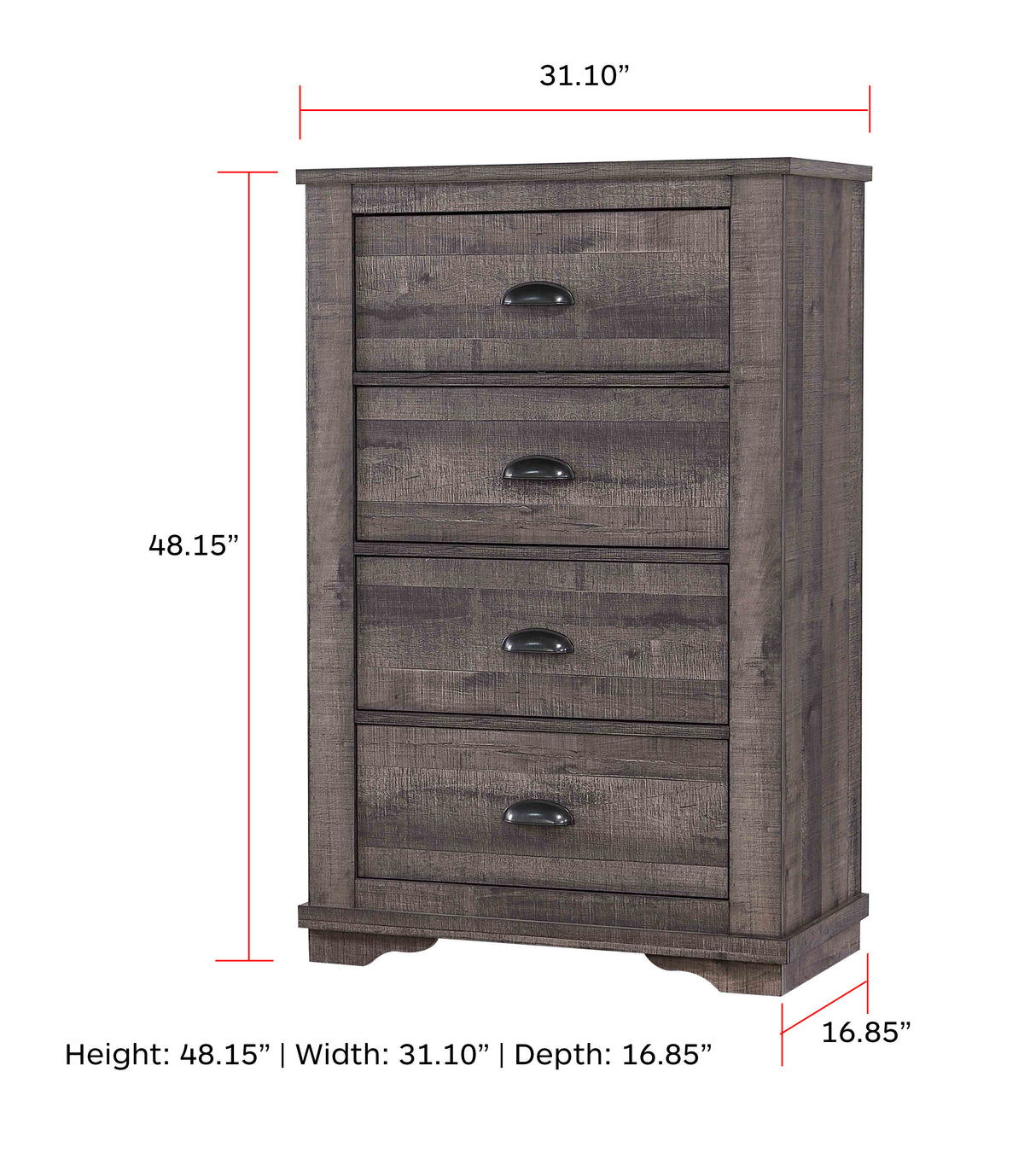 Coralee Chest Grey