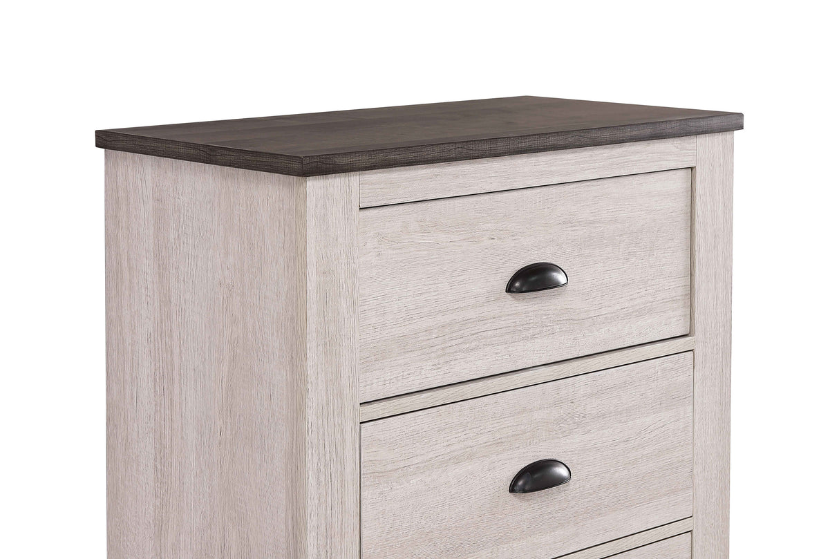 Coralee Night Stand Chalk/Grey