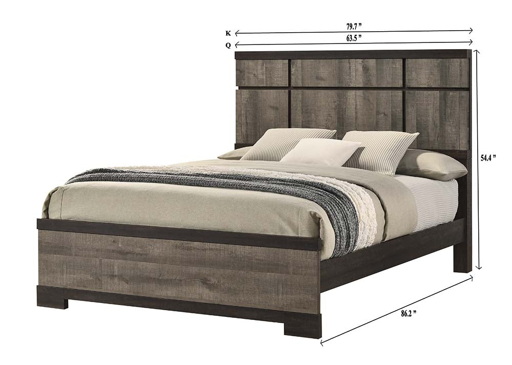 Remington Bed Gray/Ebony