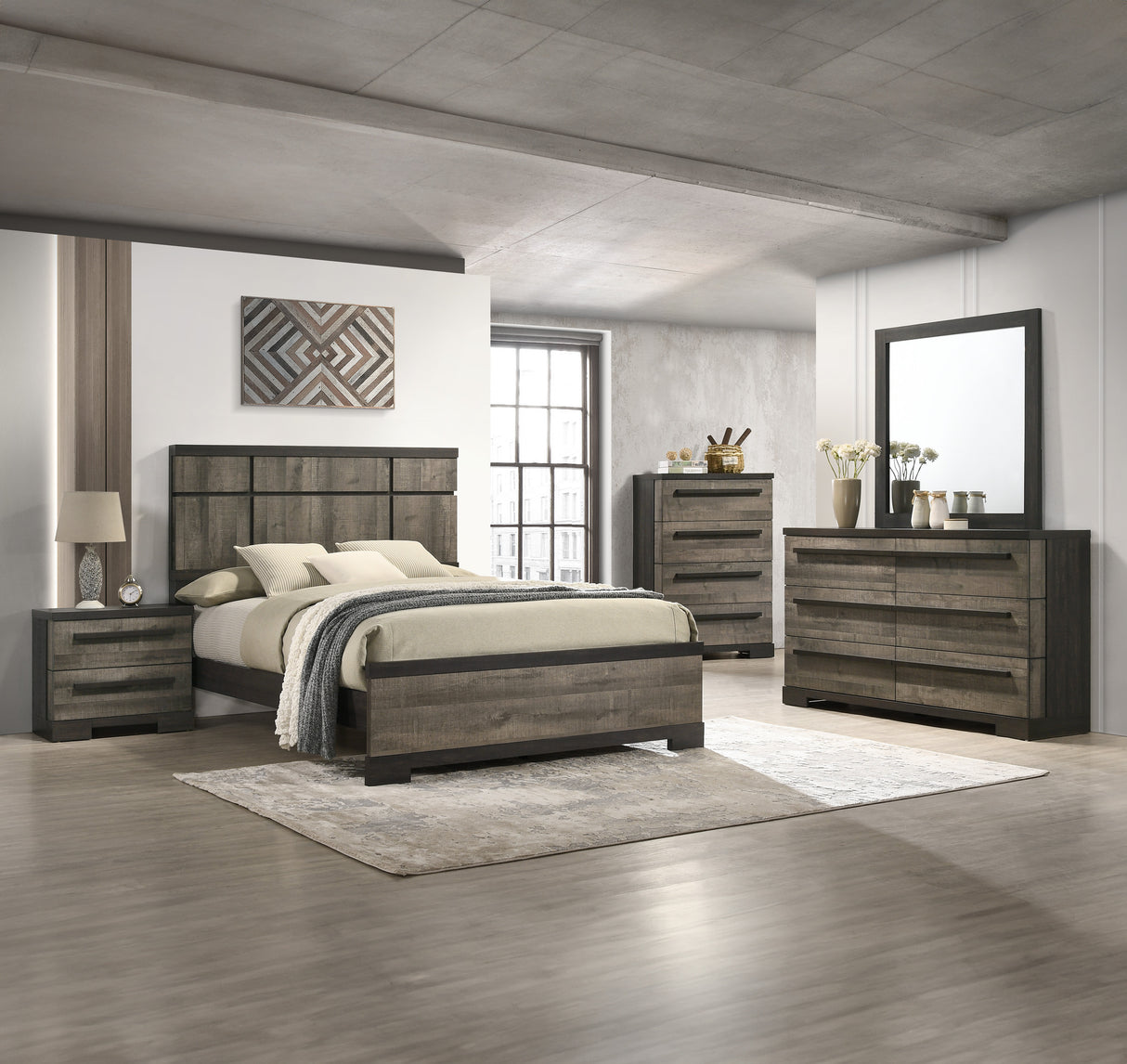 Remington Bed Gray/Ebony