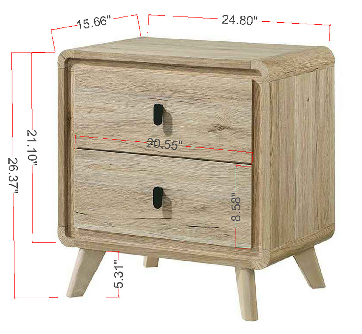 Dawson - Night Stand - Light Brown