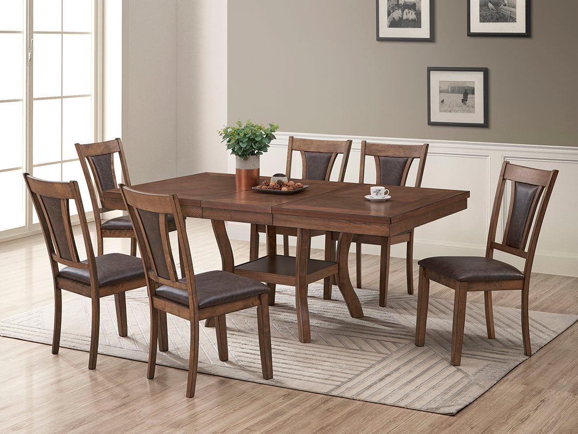 7 Piece Dining Table Set by Mollai Collections | Bel Furniture