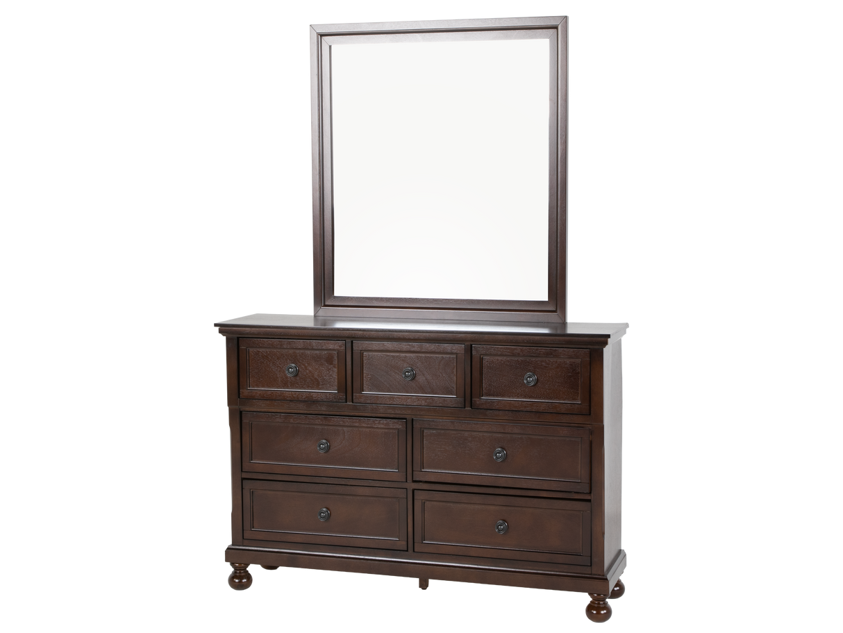 Transitional Espresso 6-Piece Queen Storage Bedroom Set (Bed, Dresser, Mirror, Chest & Nightstand)