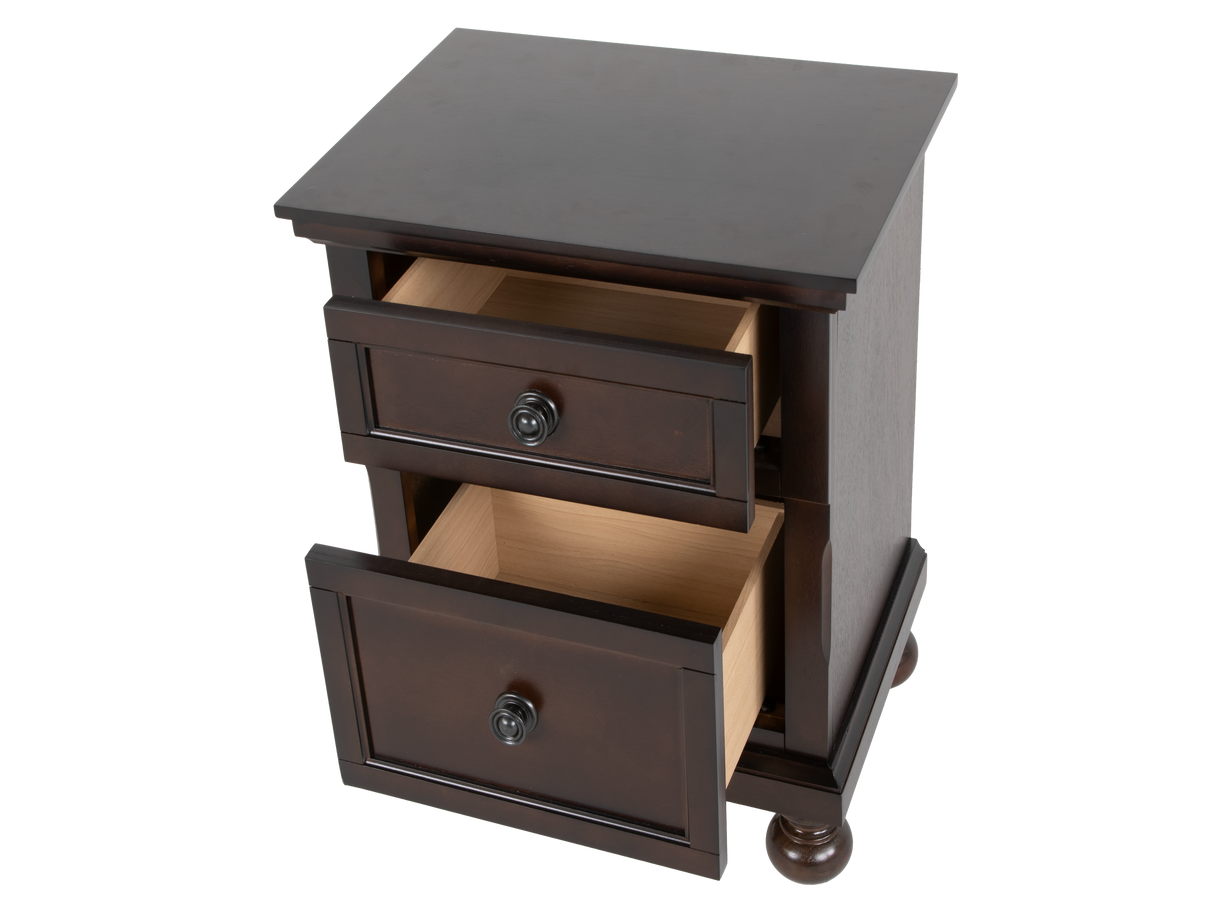 Transitional Espresso 6-Piece Queen Storage Bedroom Set (Bed, Dresser, Mirror, Chest & Nightstand)