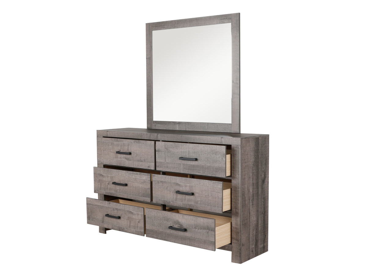 6 Piece Modern Gray Bedroom Set - King by Mollai Collections | Bel Furniture