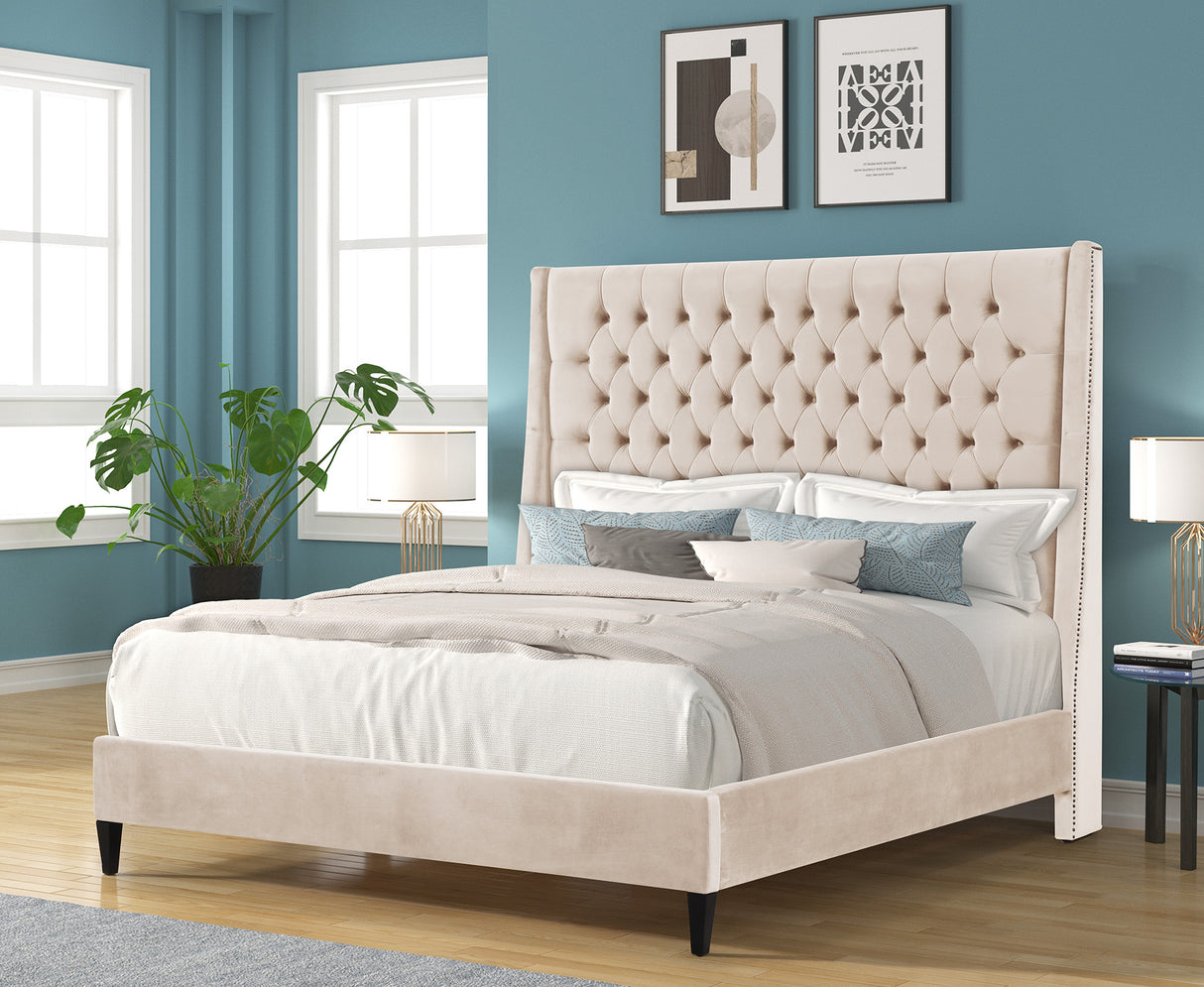 3 Piece Upholstered Bed by Mollai Collections | Bel Furniture