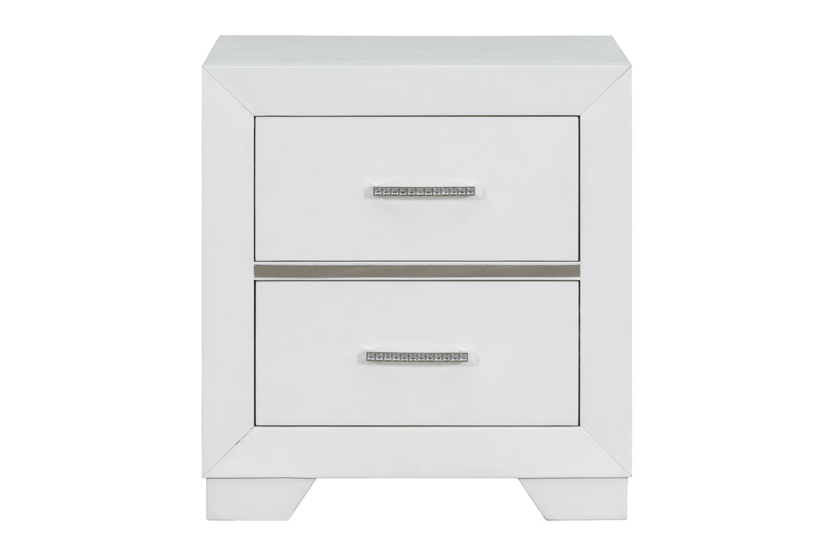 6 Piece Modern White Canopy Bedroom Set by Mollai Collections | Bel Furniture