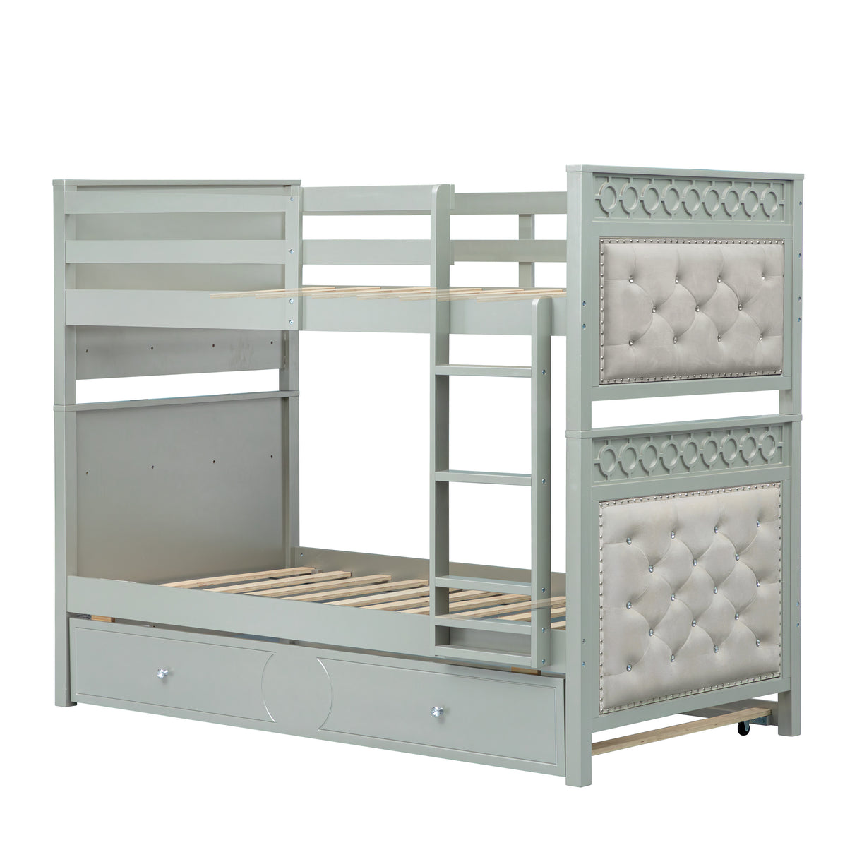 Twin over Twin Bunk bed with Trundle by Mollai Collections | Bel Furniture