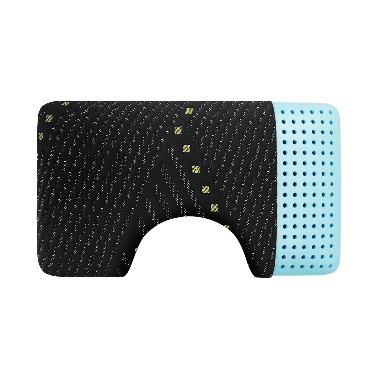 Back Supporter Surround Ventilated Latex Pillow – Shoulder Cutout Contour