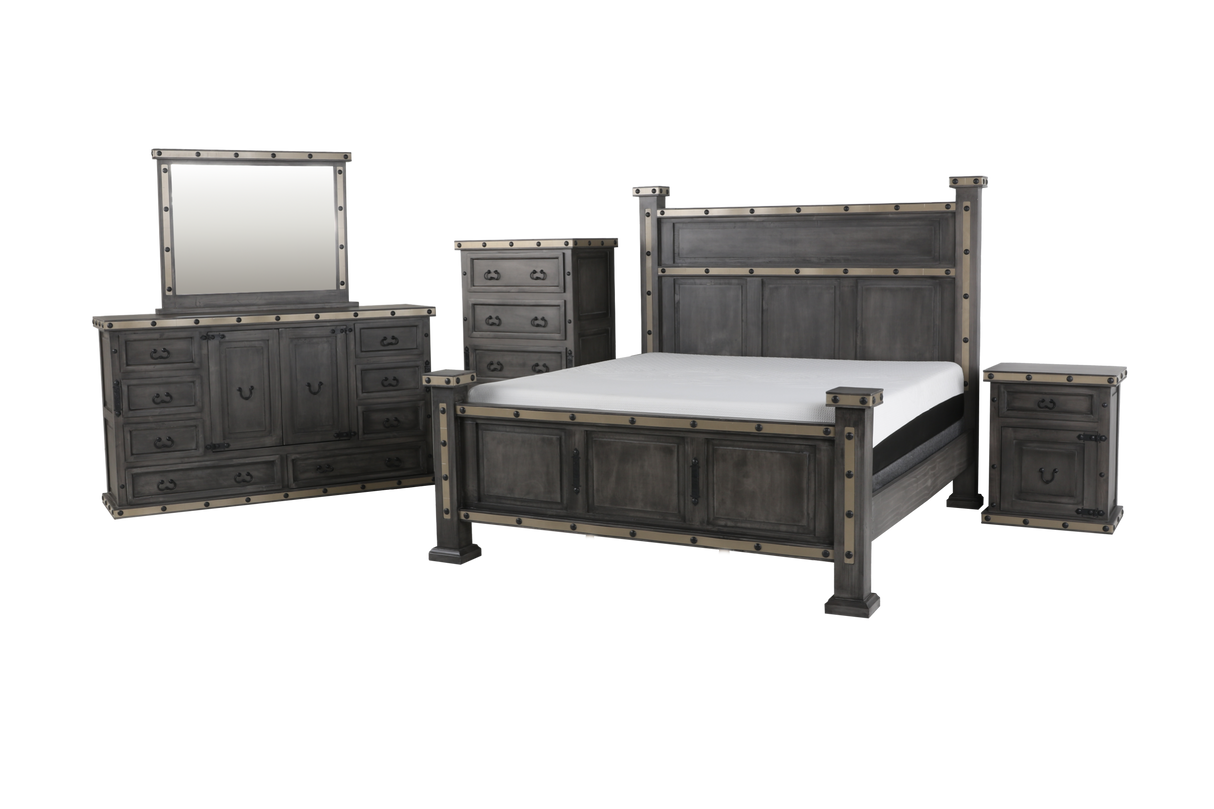 HACIENDA 6 Piece Bedroom set - Grey by Mollai Collections | Bel Furniture