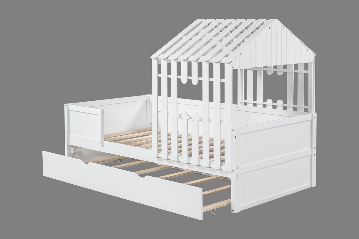 Twin Low Loft Bed with Trundle by Mollai Collections | Bel Furniture