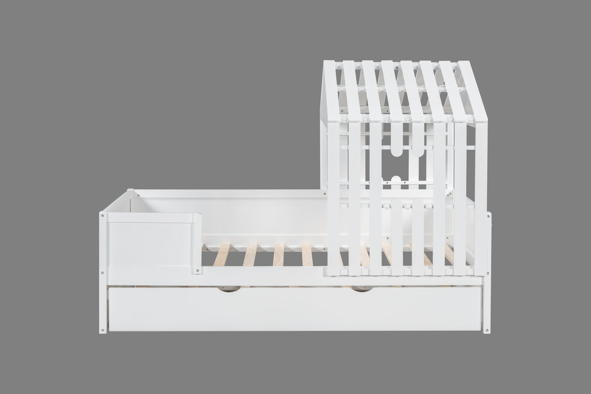 Twin Low Loft Bed with Trundle by Mollai Collections | Bel Furniture